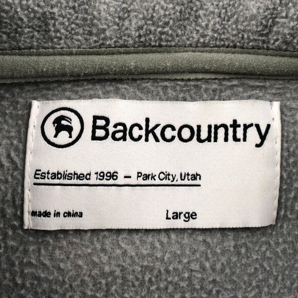 Backcountry Mens Fleece Jacket Large Half-Zip Pullover Cozy Winter Outdoors - Picture 3 of 16